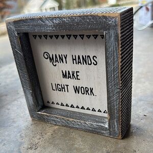 Rustic Black and White Wooden Sign